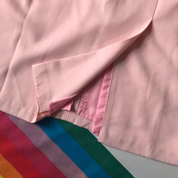 Vintage Pink Midlength Skirt with Front Slit - Picture 2 of 5